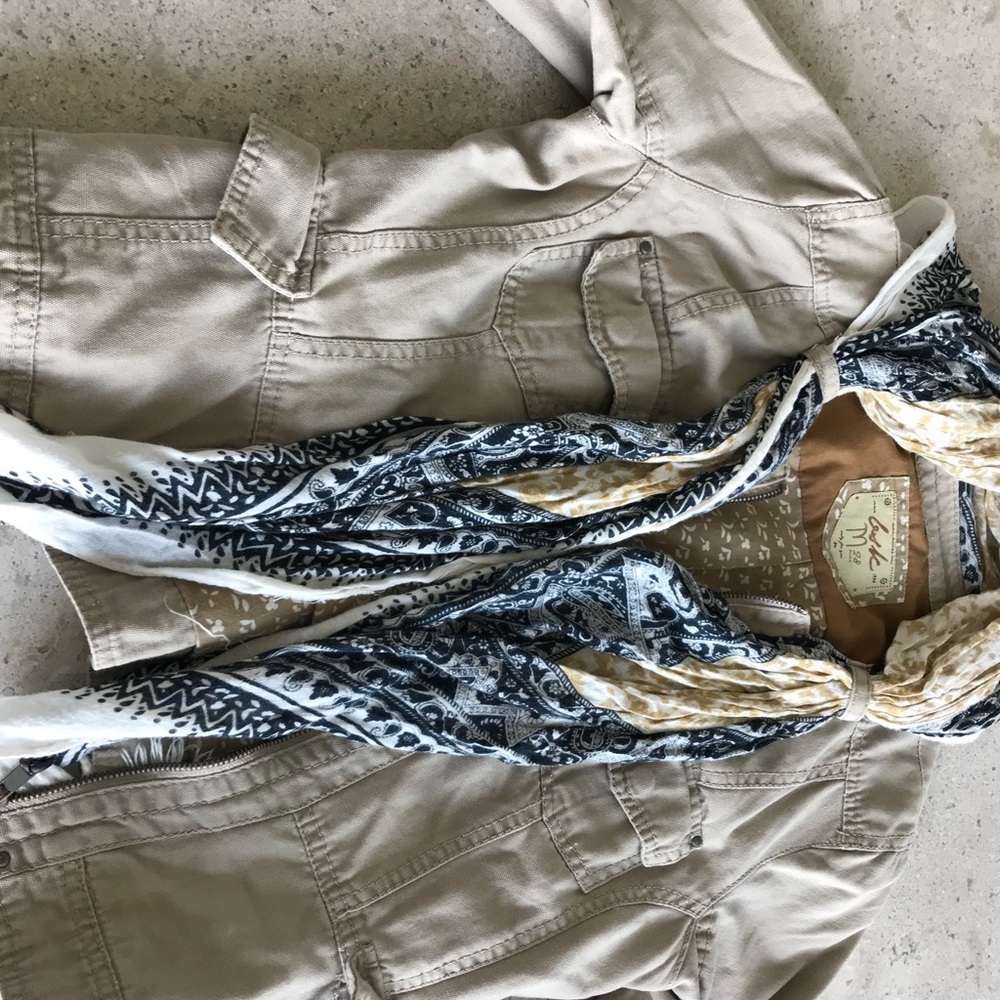 Tan colored jean jacket